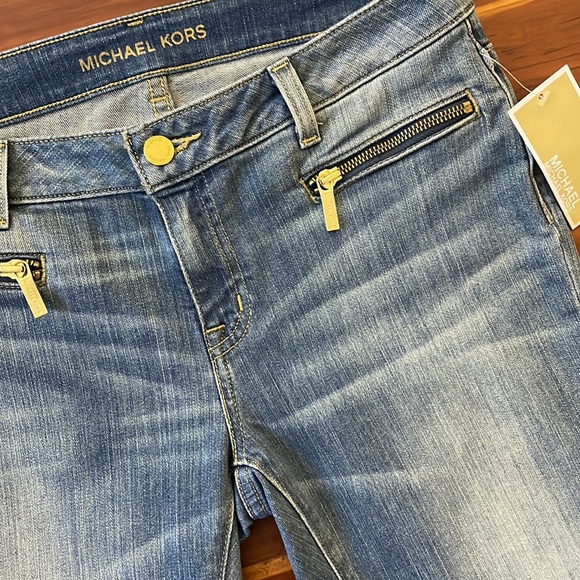 *NWT* Michael Kors Izzy Skinny Jeans, Zipper Pockets, Verushka Wash - Picture 9 of 16